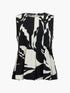 French Connection Jessie Lindy Sleeveless Top Black-Cream