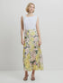 French Connection Carla Emina Chiffon Skirt Yellow Multi