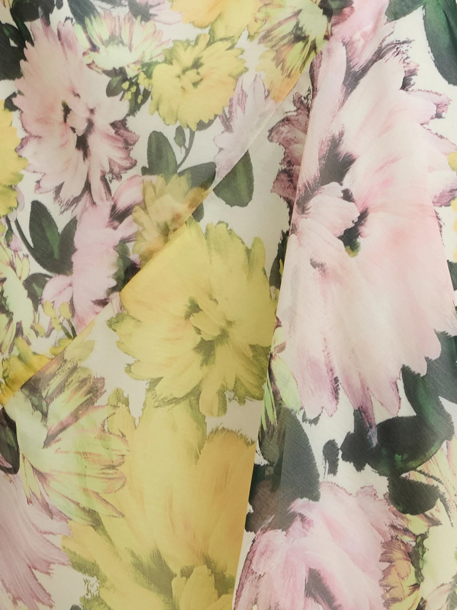 French Connection Carla Emina Chiffon Skirt Yellow Multi