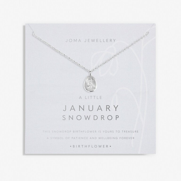 Joma Birthflower A Little January Snowdrop Necklace