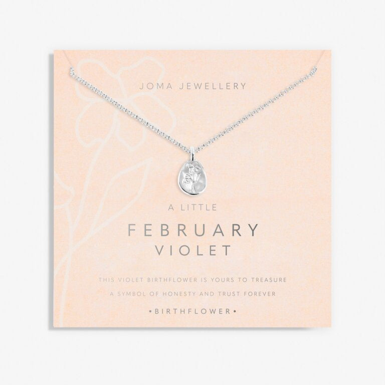 Joma Birthflower A Little February Violet Necklace