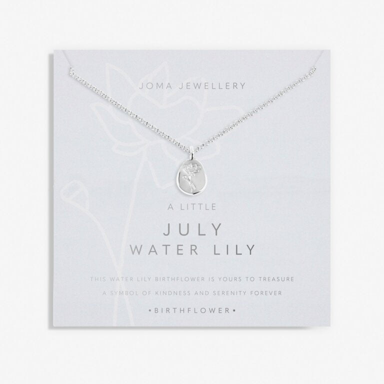 Joma Birthflower A Little July Waterlily Necklace