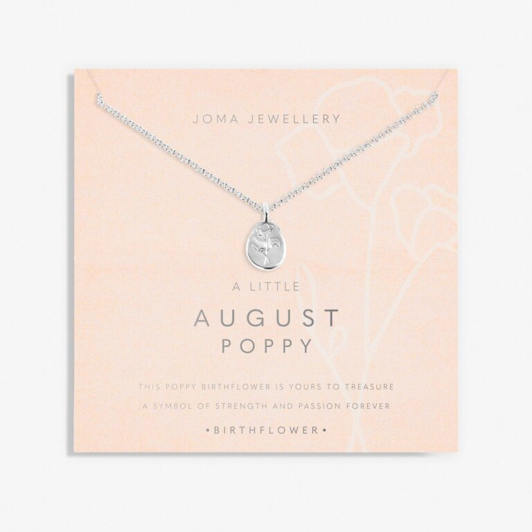 Joma Birthflower A Little August Poppy Necklace