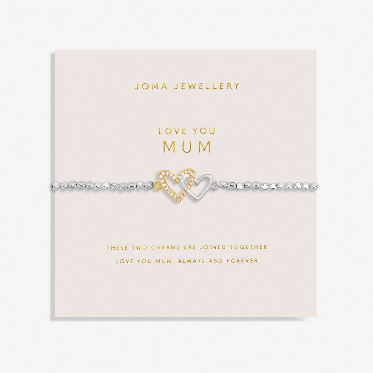 Joma Forever Yours Love You Mum Silver & Gold Bracelet