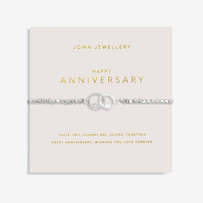 Joma Forever Yours Happy Anniversary Silver Bracelet