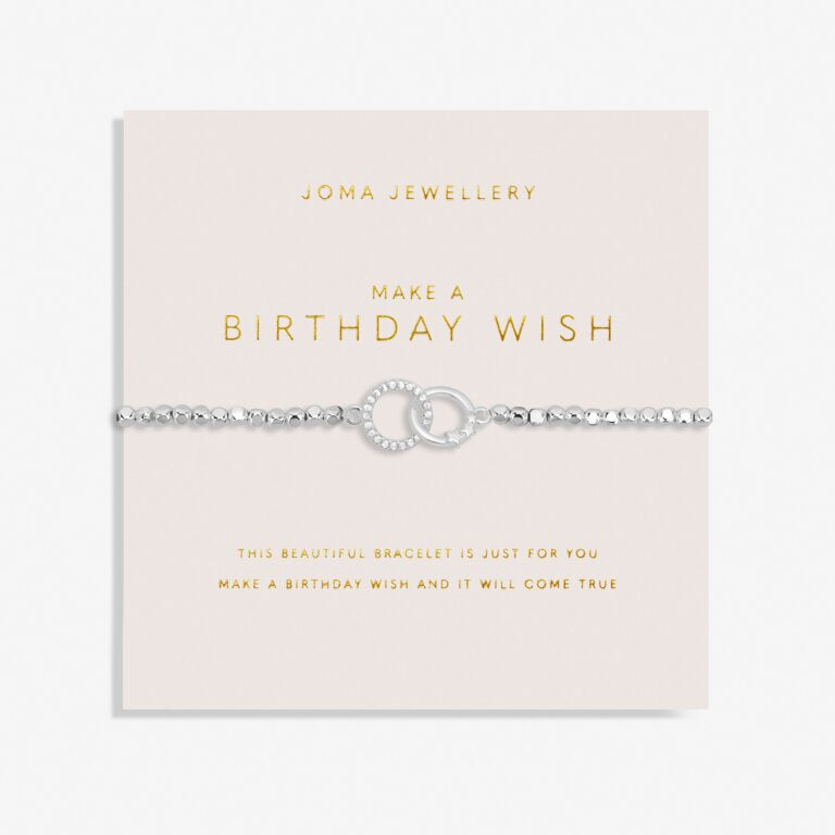 Joma Forever Yours Make A Birthday Wish Silver Bracelet