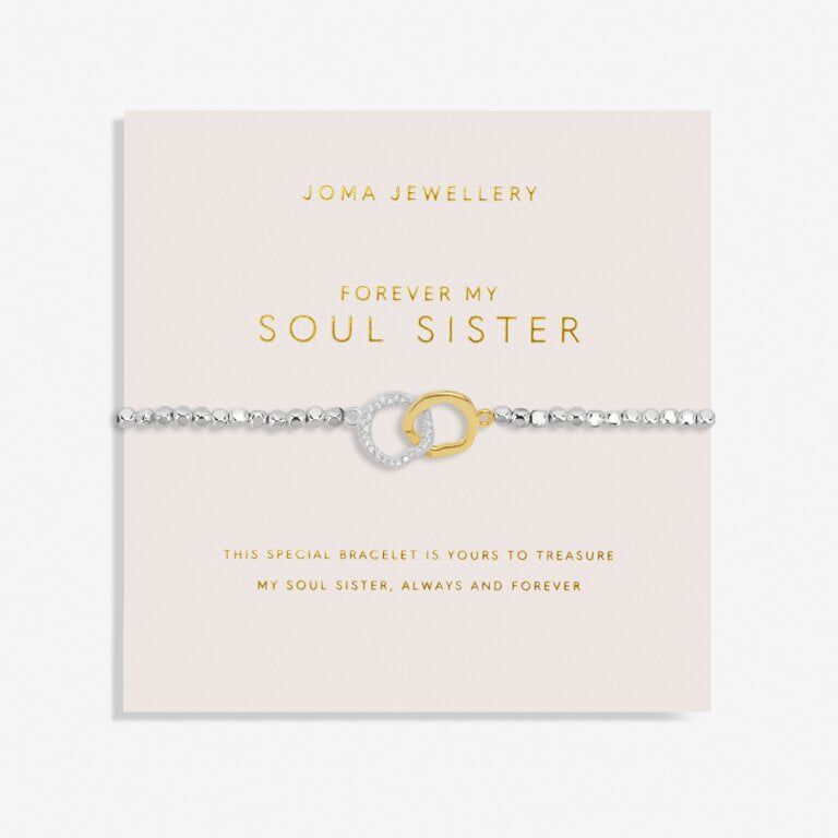 Joma Forever Yours Forever My Soul Sister Silver & Gold Bracelet