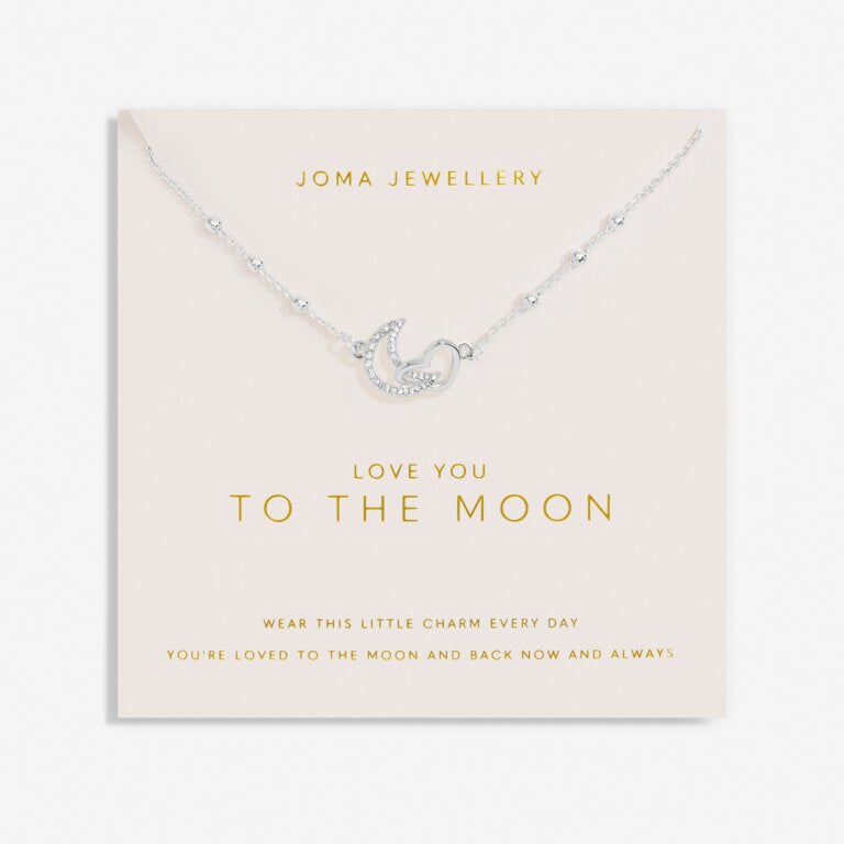 Joma Forever Yours Love You To The Moon Silver Necklace