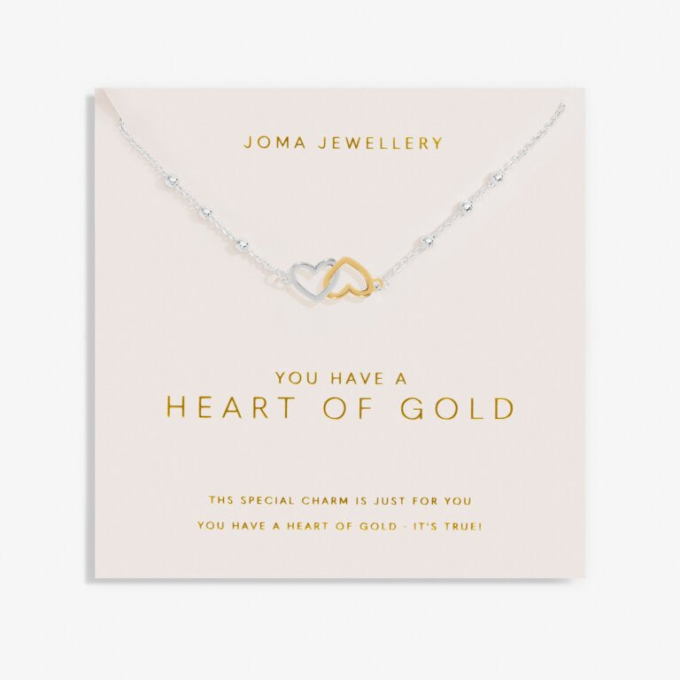 Joma Forever Yours You Have A Heart Of Gold Silver & Gold Necklace