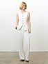 French Connection Vinnie Pinstripe Trouser Porcelain Cream-Black