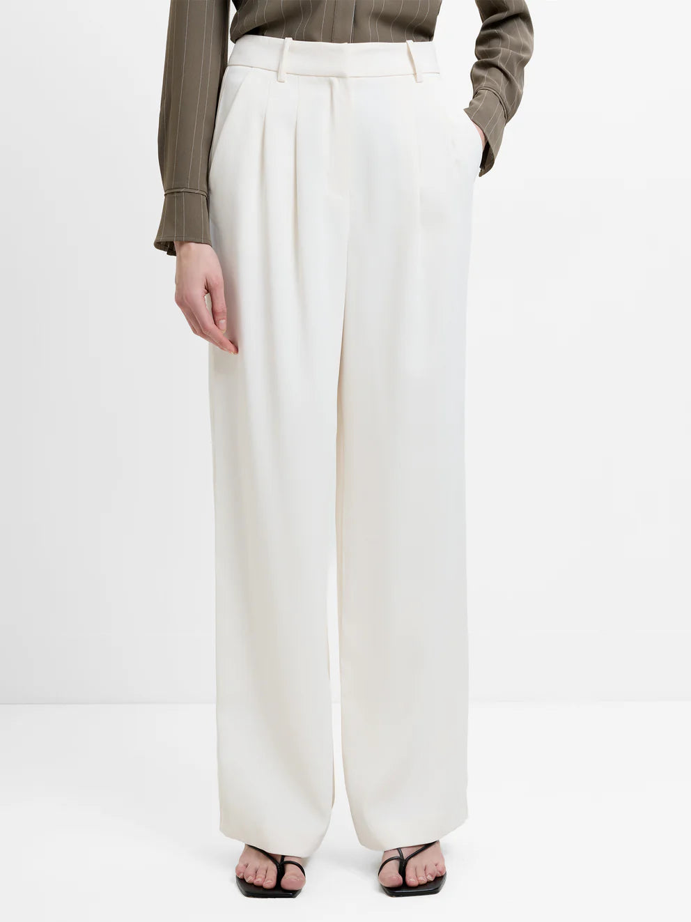 French Connection Harrie Suiting Trouser Porcelain Cream