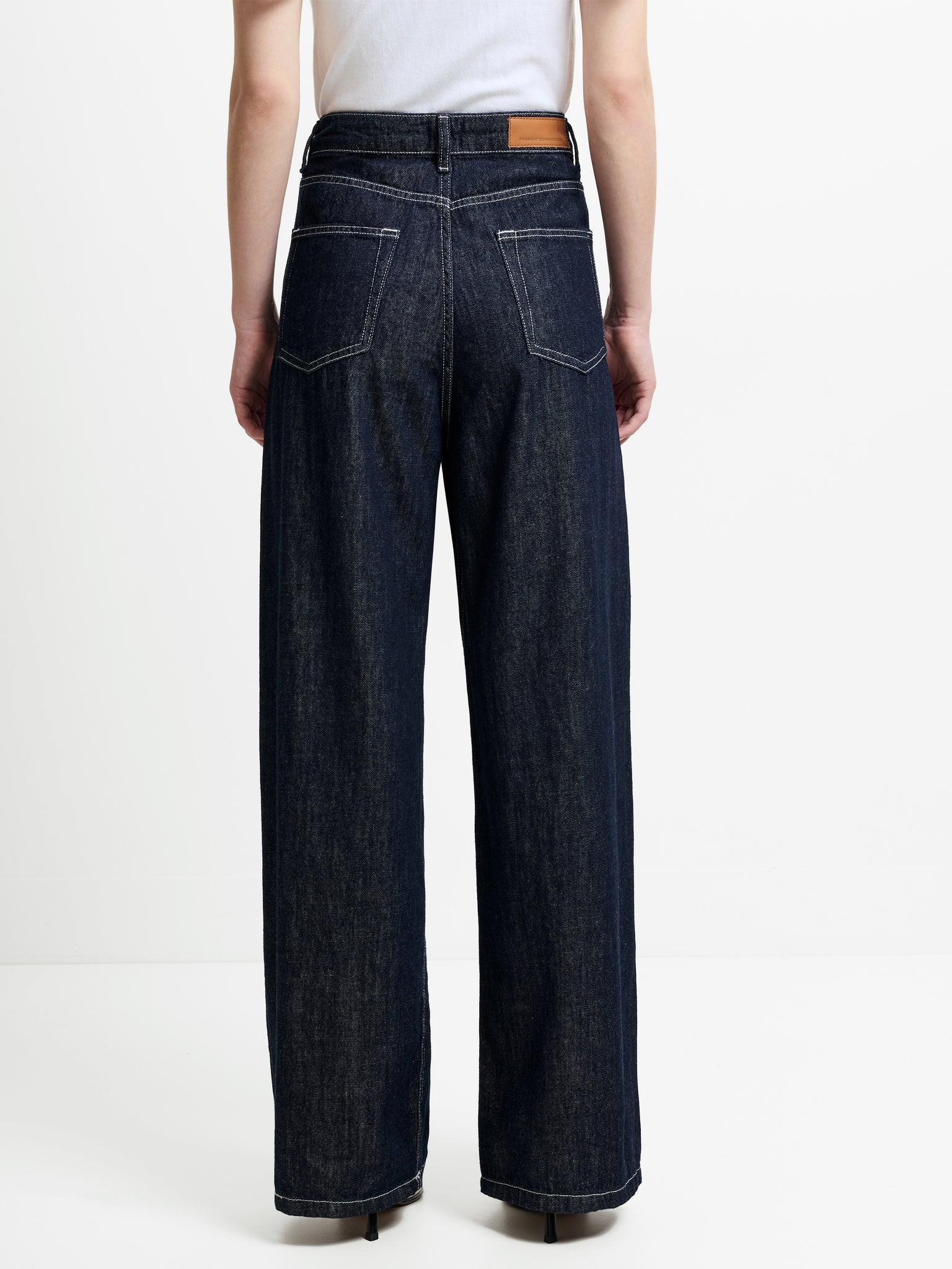French Connection Finley Denim Wide Leg Jean Clean Indigo