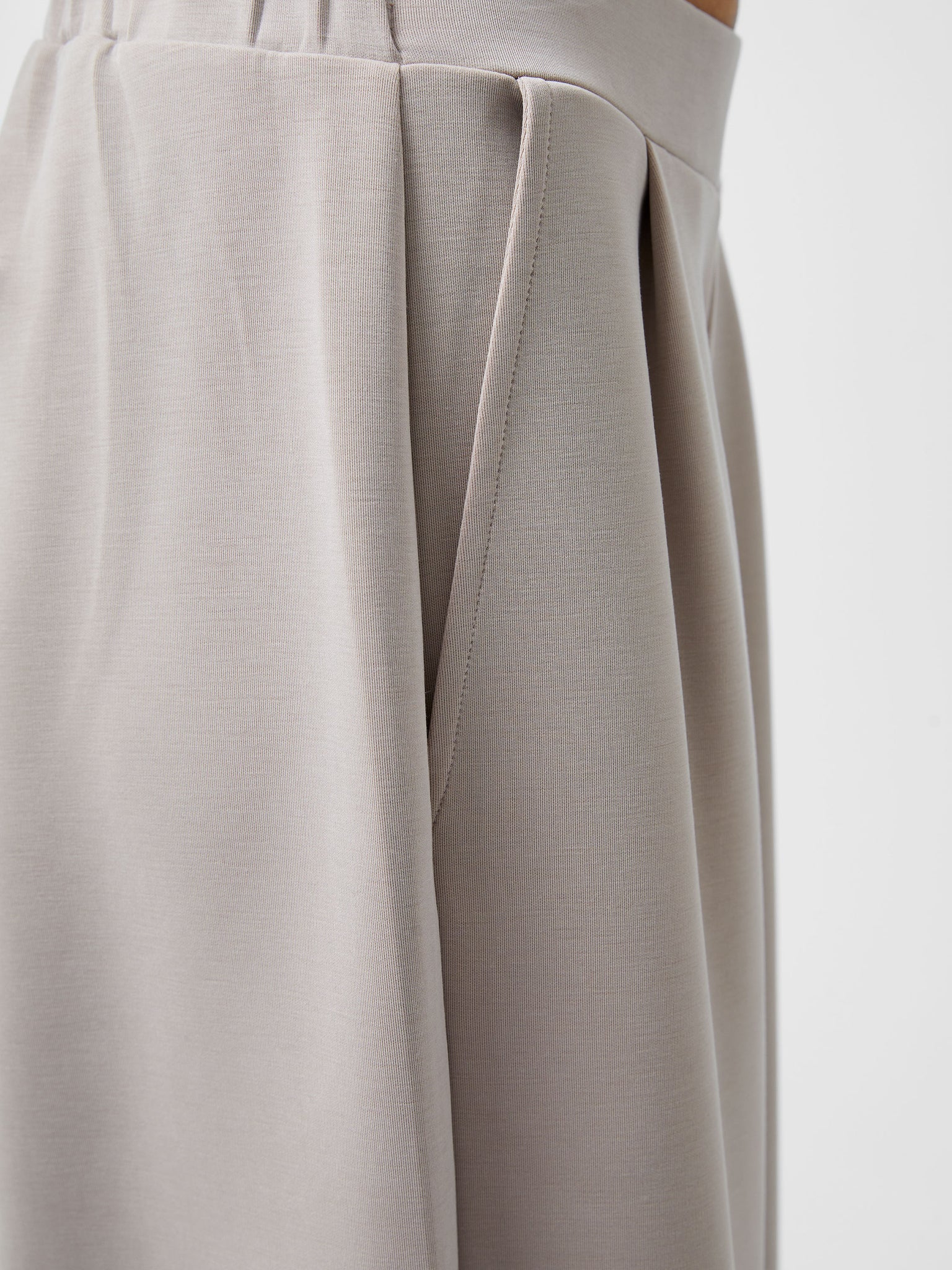 French Connection Wren Wide Leg Trouser Washed Macchiato