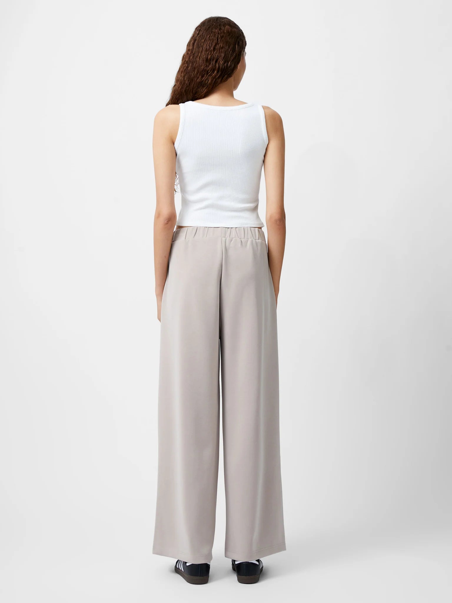 French Connection Wren Wide Leg Trouser Washed Macchiato