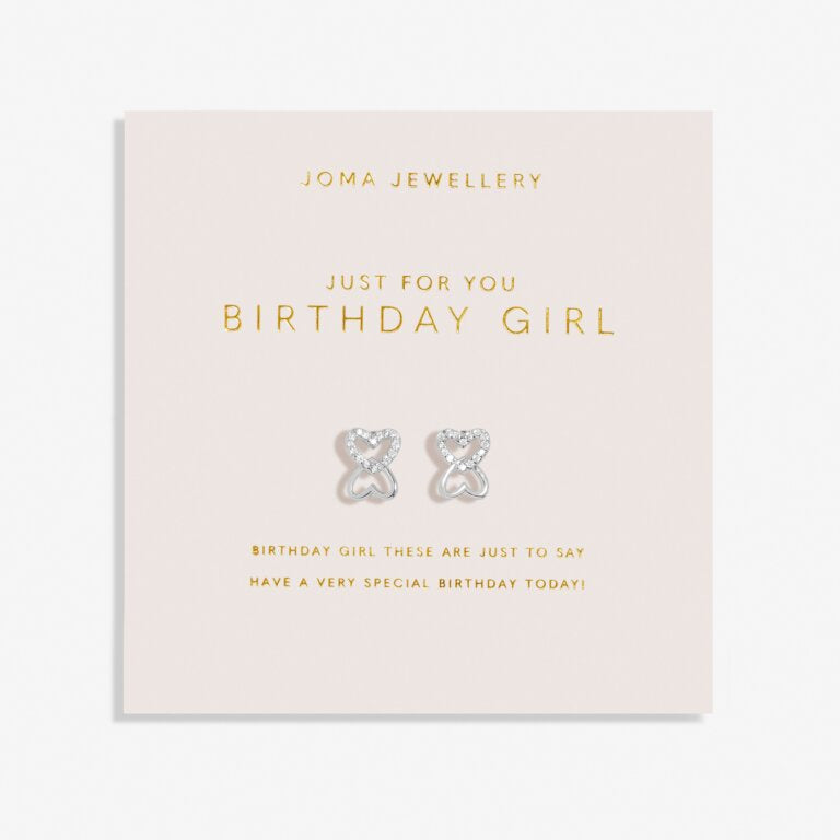 Joma Forever Yours Just For You Birthday Girl Silver Earrings