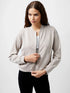 French Connection Wren L/S Zip Through Bomber Washed Macchiato