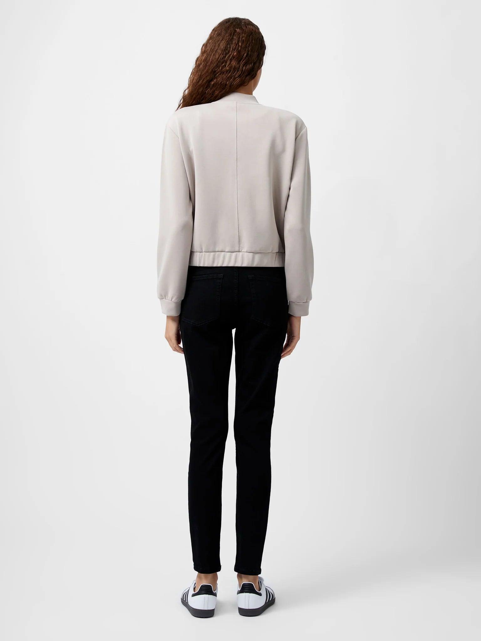 French Connection Wren L/S Zip Through Bomber Washed Macchiato