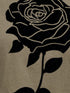 French Connection Rose Flocked T Shirt Khaki Green/Black
