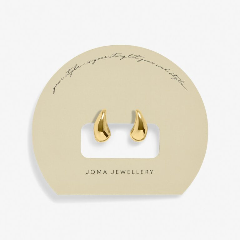 Joma Soul Shine Droplet Gold Earrings