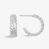 Joma Soul Shine Plaited Silver Hoop Earrings