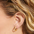 Joma Soul Shine Pavé Wave Gold Hoop Earrings