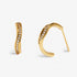 Joma Soul Shine Pavé Wave Gold Hoop Earrings