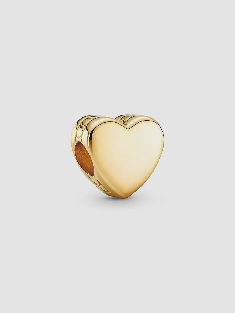 Pandora Engravable Gold Plated Heart Charm