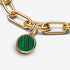 Pandora Me Green Engravable Mini Medallion Charm