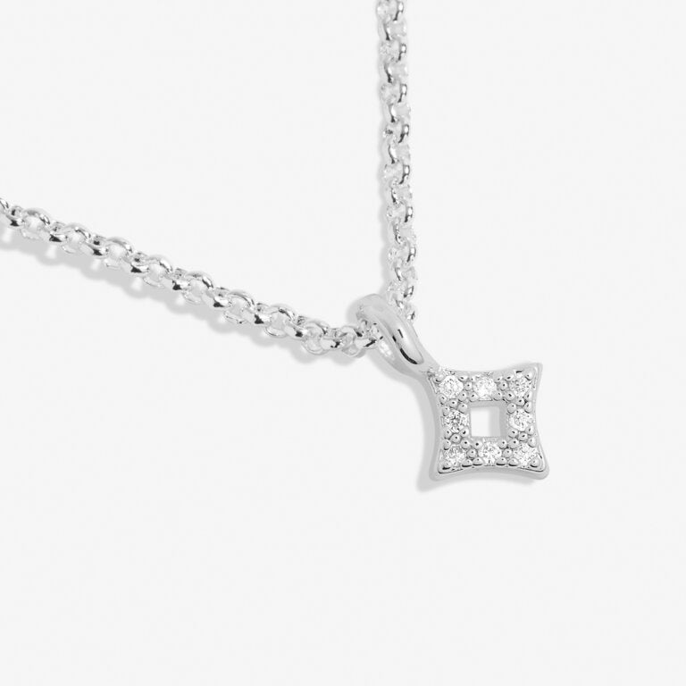 Joma Mini Charms Pavé Diamond Silver Necklace