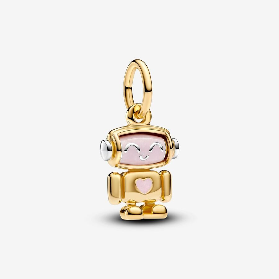 Pandora Spinnable Face Robot Dangle Charm