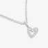 Joma Mini Charms Pavé Offset Heart Silver Necklace