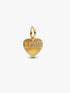Pandora Gold Plated Engravable Love Heart Dangle Charm