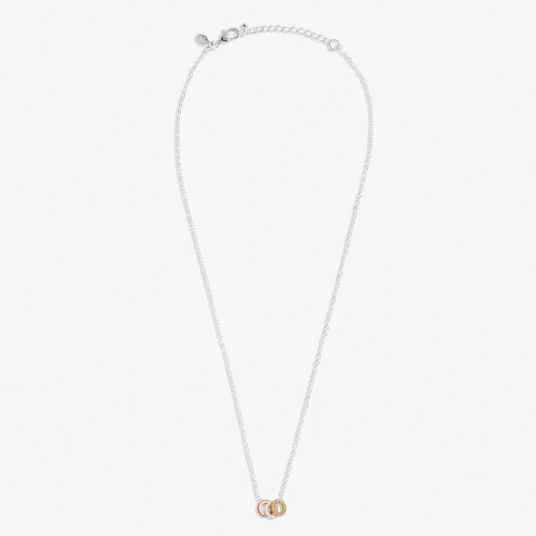 Joma Mini Charms Three Tone Pavé Necklace