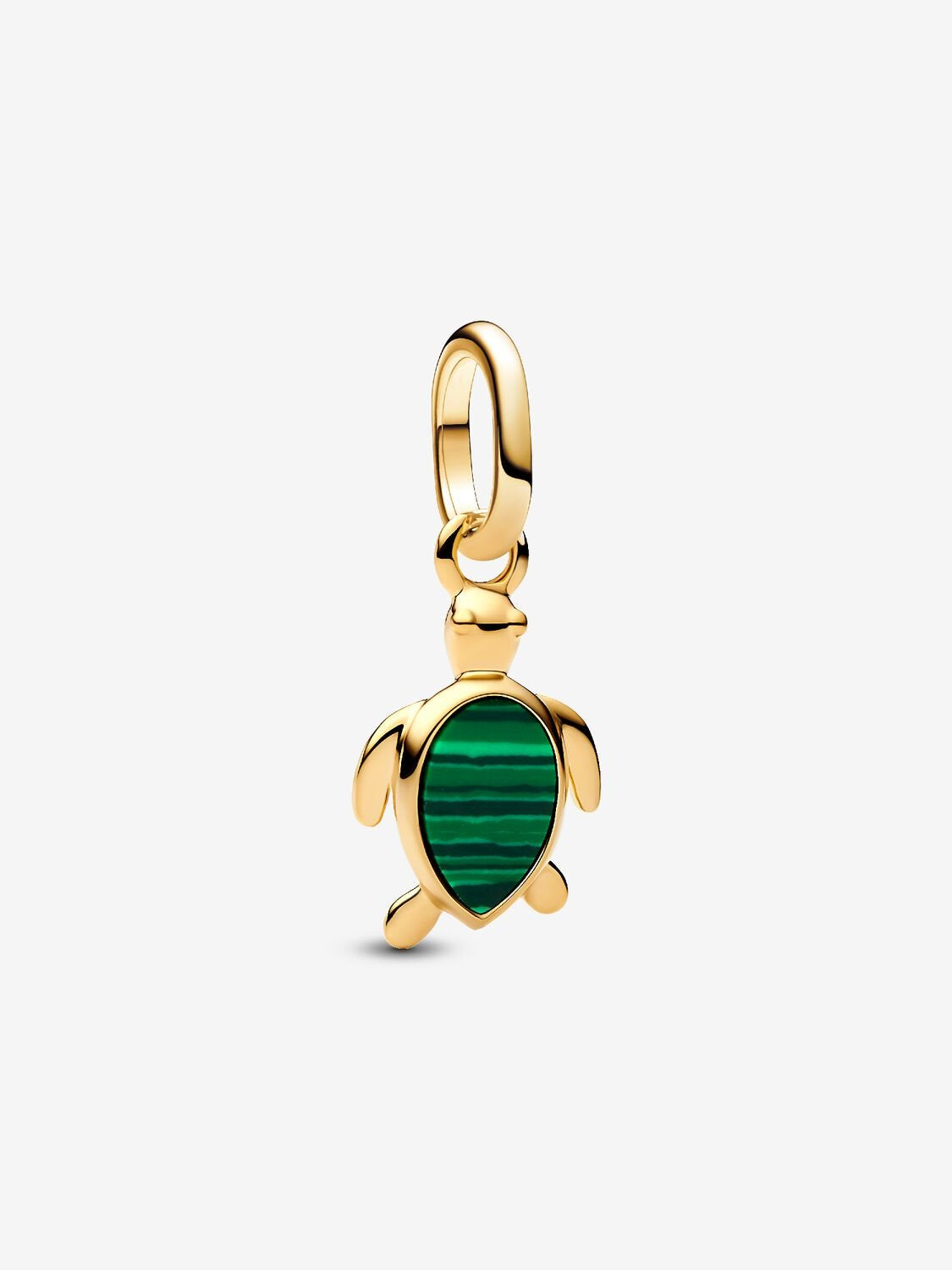 Pandora Green Turtle Mini Dangle Charm 14k gold plating