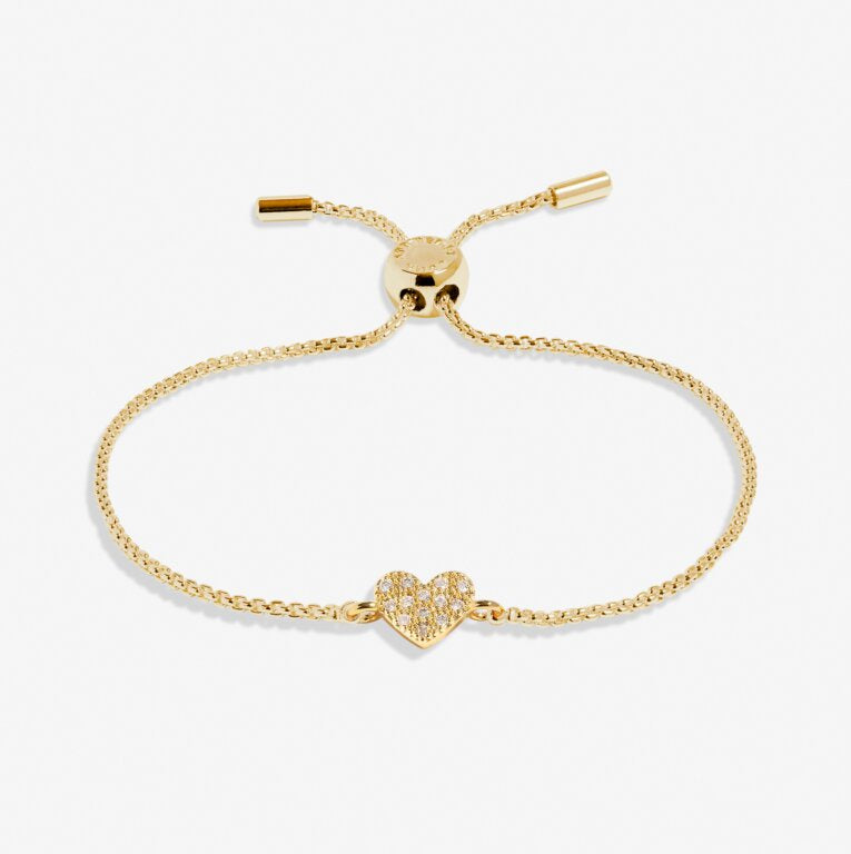 Joma Mini Charms Pavé Heart Gold Bracelet