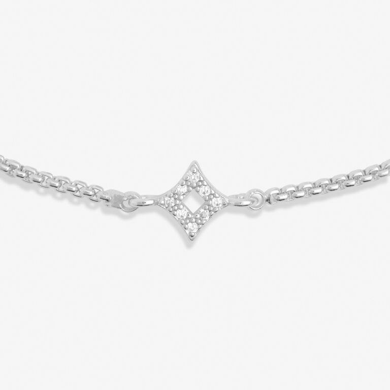 Joma Mini Charms Pavé Diamond Silver Bracelet