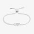 Joma Mini Charms Pavé Linked Hearts Silver Bracelet