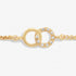 Joma Mini Charms Pavé Linked Circles Gold Bracelet