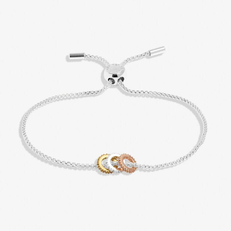 Joma Mini Charms Three Tone Pavé Bracelet