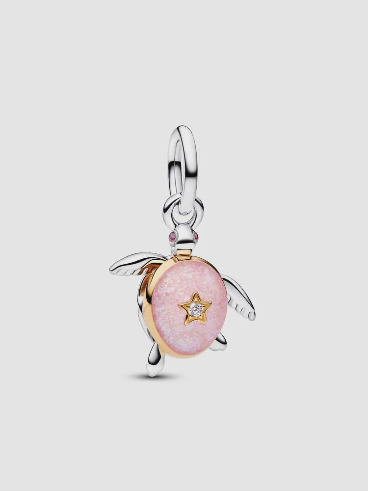 Pandora2026 Pink Sea Turtle Lab-grown Diamond Dangle Charm