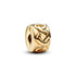 Pandora 14k Gold Plated Knotted Hearts Clip Charm