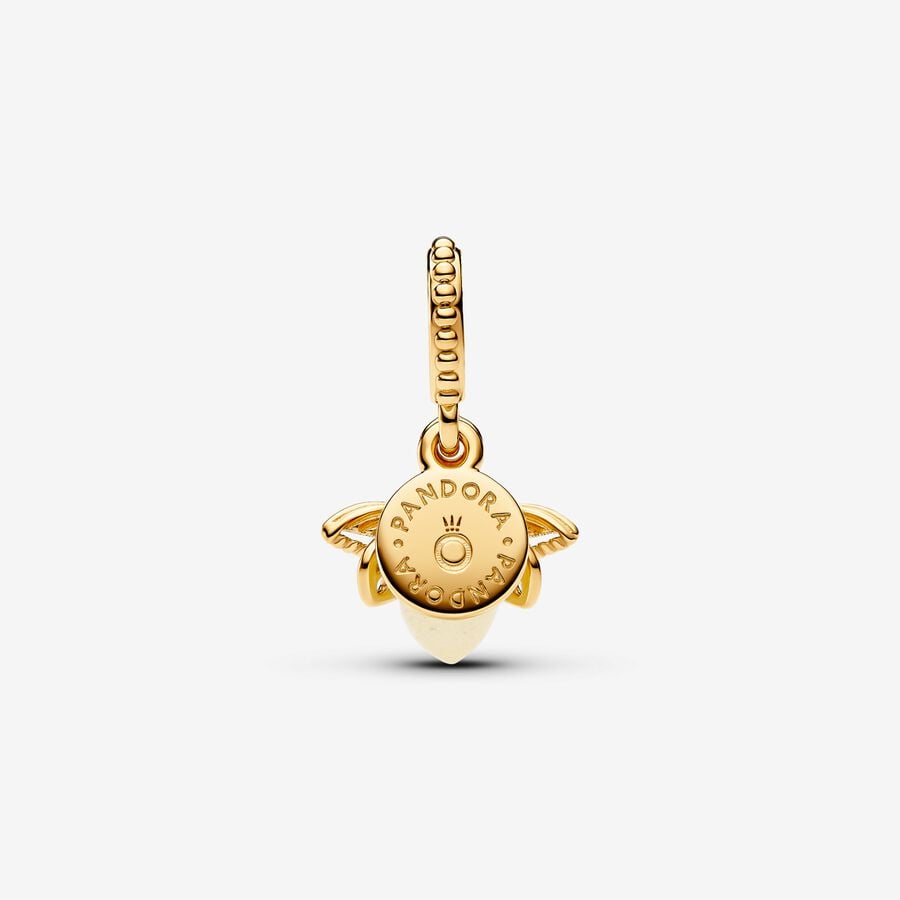 Pandora Gold Plated Glow-in-the-dark Firefly Dangle Charm