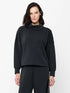 French Connection Wren Draped Funnel Neck Toggle Waist Sweatshirt Graphite Grey
