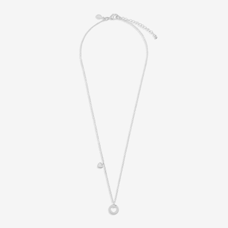 Joma Style Stories Pavé Edge Heart Silver Necklace