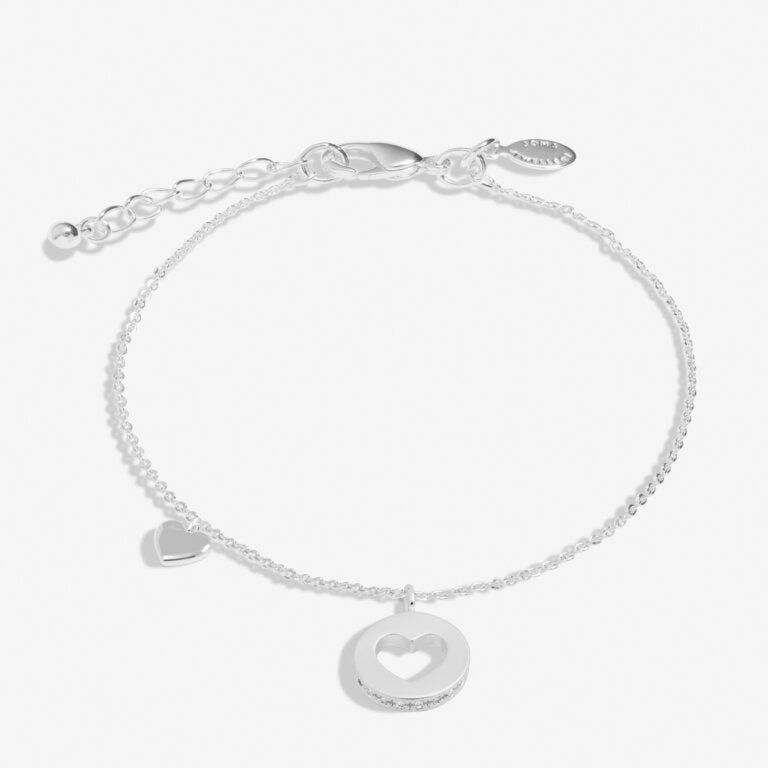 Joma Style Stories Pavé Edge Heart Silver Bracelet