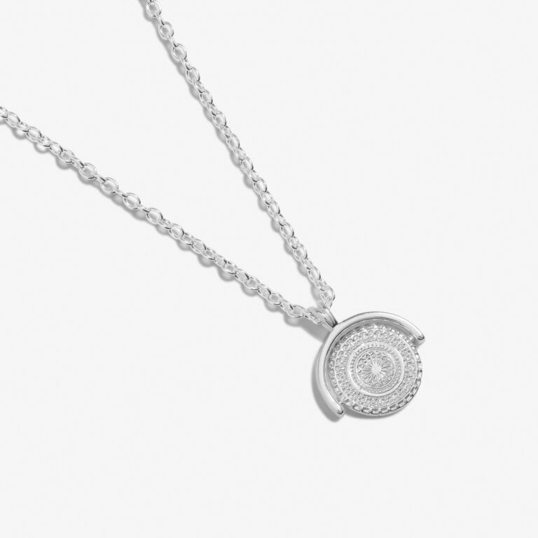 Joma Style Stories Spinning Coin Silver Necklace