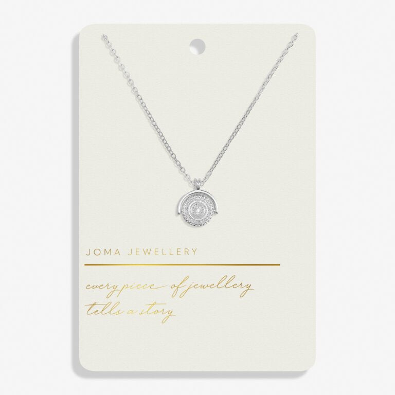 Joma Style Stories Spinning Coin Silver Necklace