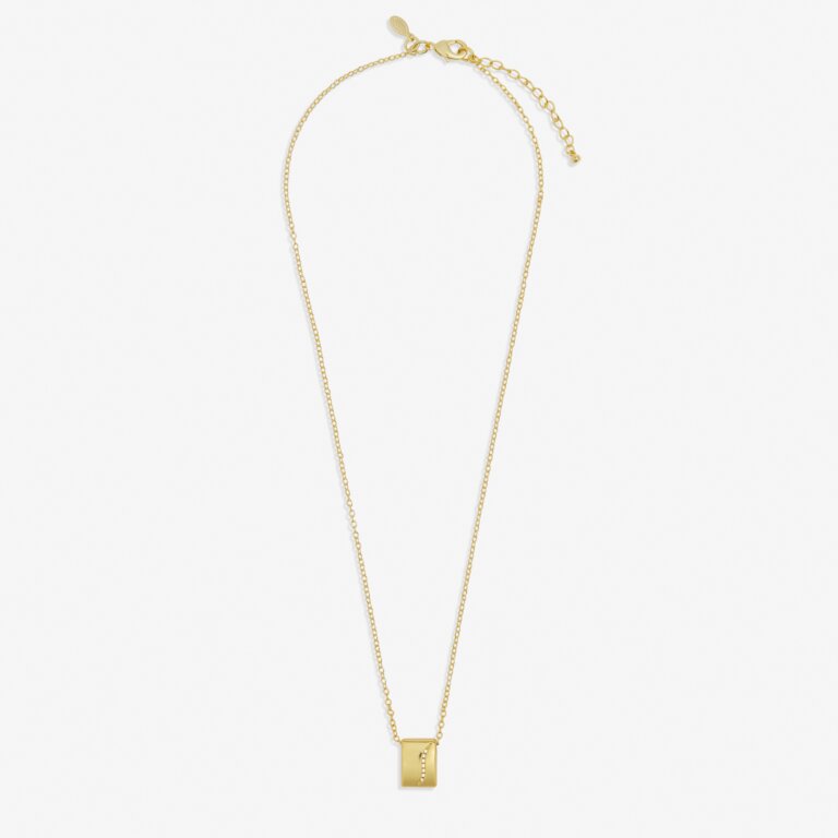 Joma Style Stories Pavé Tag Gold Necklace