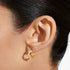 Joma Style Stories Pavé Clover Gold Hoop Earrings