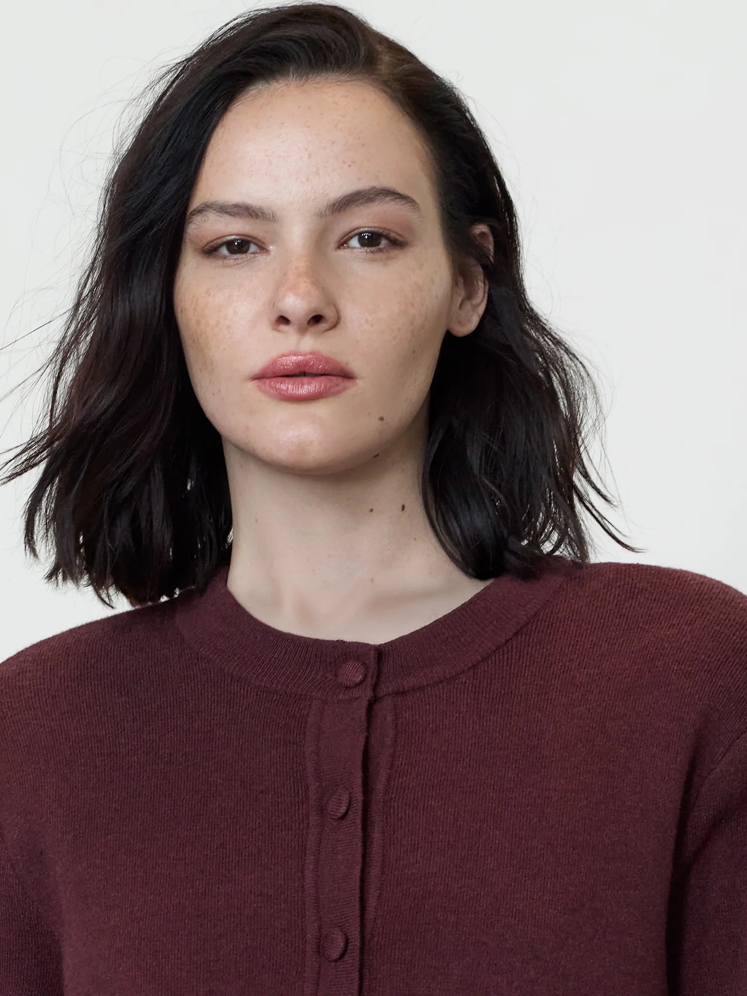 French Connection Riri Cardigan Cherry Liqueur